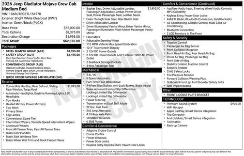 2026 Jeep Gladiator Mojave