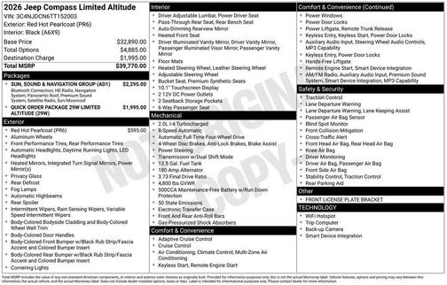 2026 Jeep Compass Limited