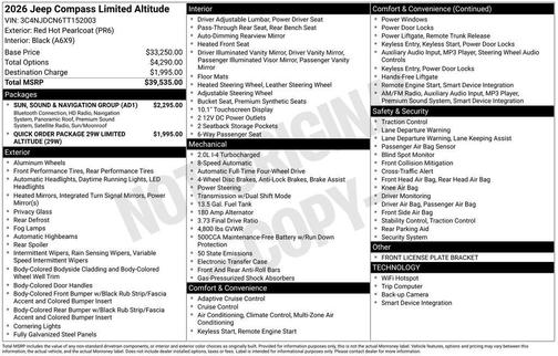 2026 Jeep Compass Limited