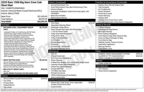 2025 RAM 1500 Big Horn/Lone Star