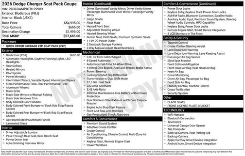 2026 Dodge Charger Scat Pack