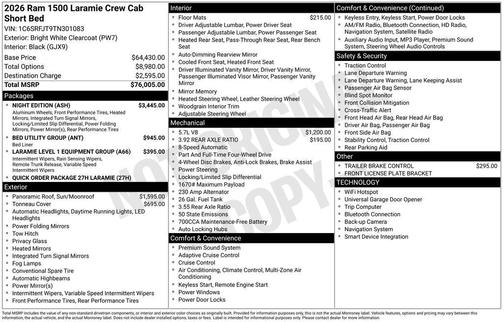 2026 RAM 1500 Laramie