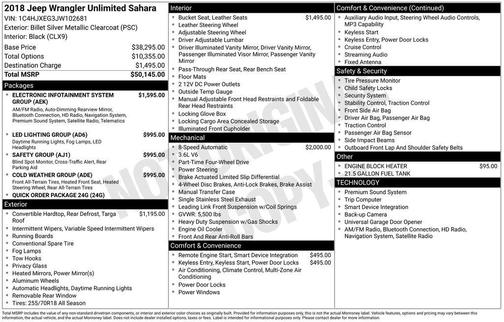 2018 Jeep Wrangler Unlimited Sahara