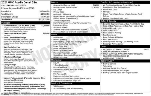 2021 GMC Acadia Denali