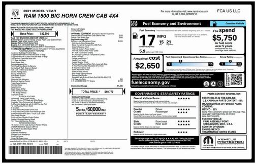 2021 RAM 1500 Big Horn