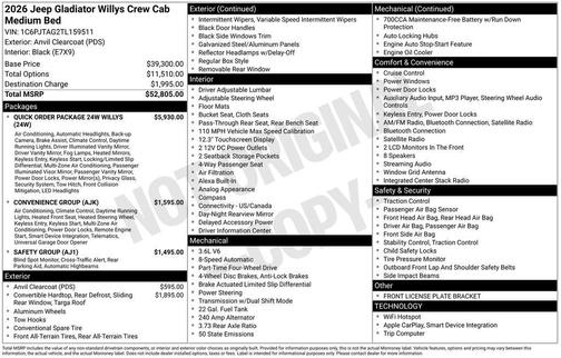 2026 Jeep Gladiator Sport