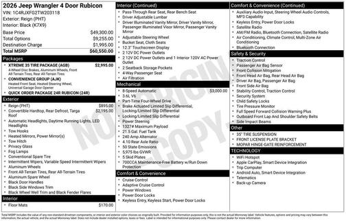 2026 Jeep Wrangler Rubicon