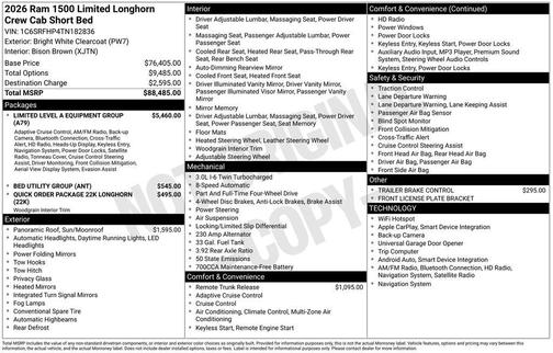 2026 RAM 1500 Limited