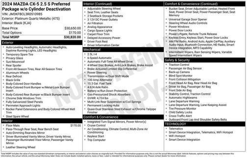 2024 Mazda CX-5 2.5 S Preferred Package