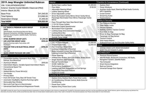 2019 Jeep Wrangler Unlimited Rubicon