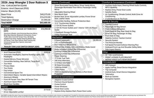 2026 Jeep Wrangler Rubicon