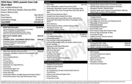 2026 RAM 1500 Laramie