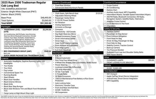 2025 RAM 2500 Tradesman