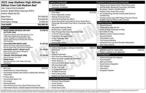 2023 Jeep Gladiator Overland