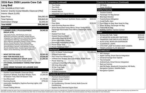 2026 RAM 3500 Laramie