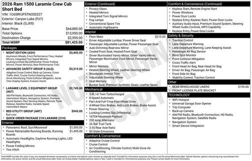 Canyon 2026 RAM 1500 Laramie