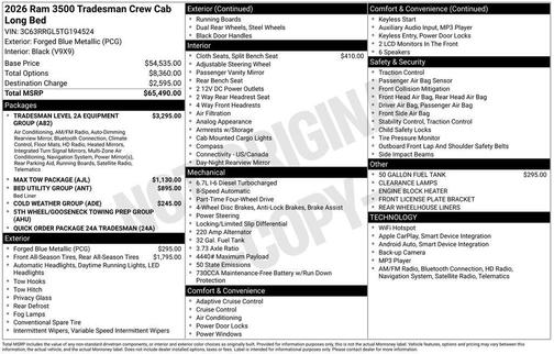 2026 RAM 3500 Tradesman