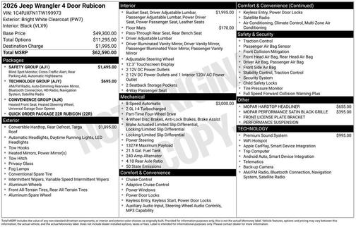 2026 Jeep Wrangler Rubicon