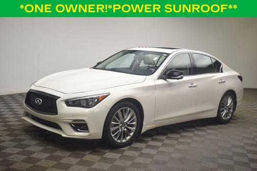 Majestic White 2021 INFINITI Q50 3.0t LUXE