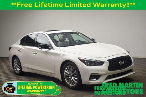 Majestic White 2021 INFINITI Q50 3.0t LUXE