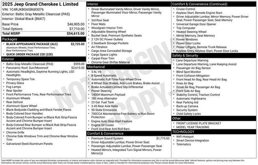 2025 Jeep Grand Cherokee L Limited