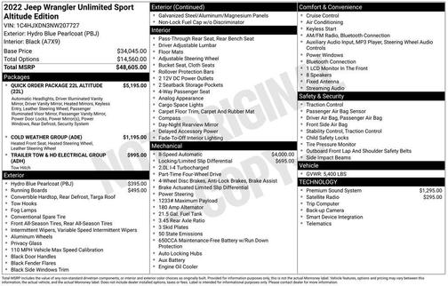 2022 Jeep Wrangler Unlimited Sport Altitude