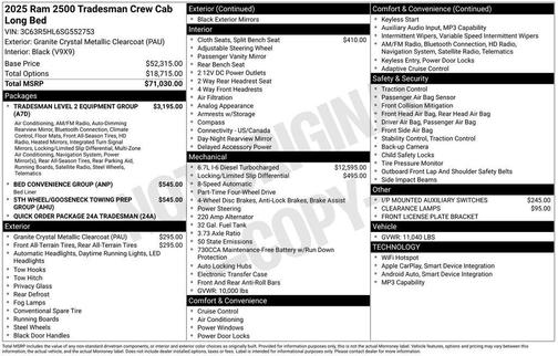 2025 RAM 2500 Tradesman