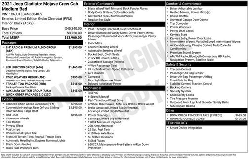 2021 Jeep Gladiator Mojave