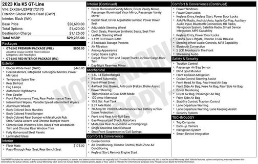 2023 Kia K5 GT-Line