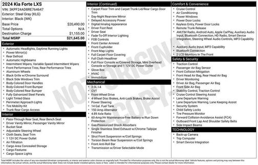 Steel Gray 2024 Kia Forte LXS