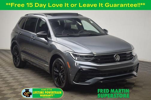 Platinum Gray Metallic 2022 Volkswagen Tiguan 2.0T SE R-Line Black
