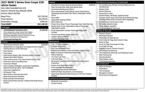 2021 BMW 228 Gran Coupe i xDrive