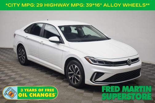 Pure White 2025 Volkswagen Jetta 1.5T S