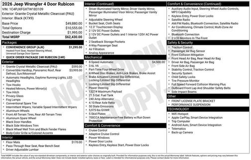 2026 Jeep Wrangler Rubicon