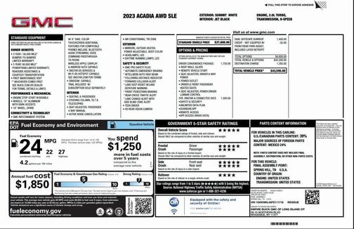 2023 GMC Acadia SLE