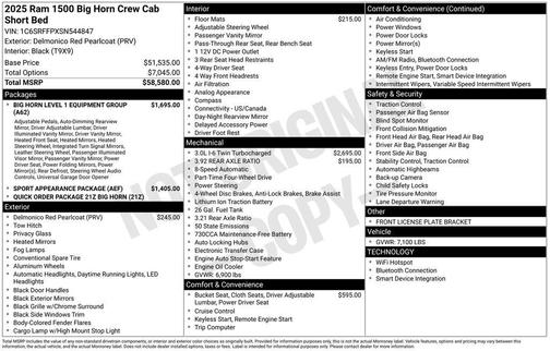 2025 RAM 1500 Big Horn