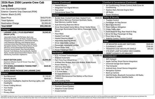 2026 RAM 2500 Laramie