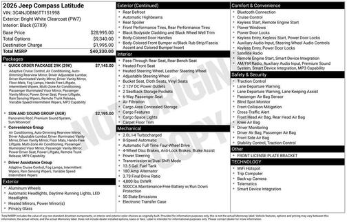 2026 Jeep Compass Latitude