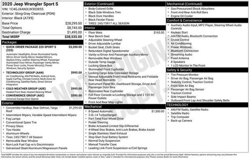 2020 Jeep Wrangler Sport