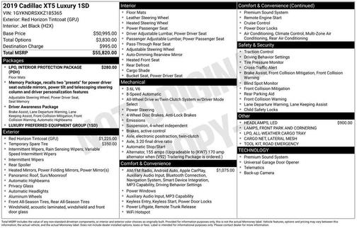 2019 Cadillac XT5 Luxury