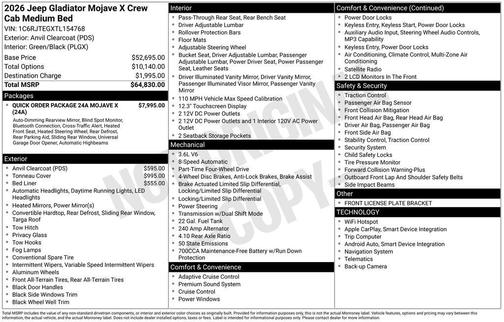 2026 Jeep Gladiator Mojave