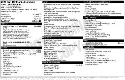 2026 RAM 1500 Limited