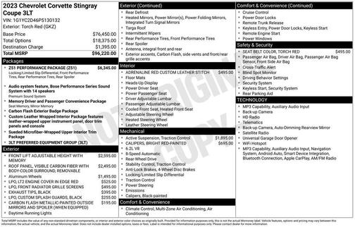 Torch Red 2023 Chevrolet Corvette Stingray w/3LT