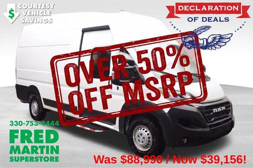 Bright White Clearcoat 2024 RAM ProMaster 3500 Delivery Van BEV Super High Roof