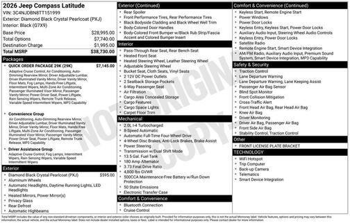2026 Jeep Compass Latitude
