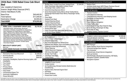 Bright White Clearcoat 2026 RAM 1500 Rebel