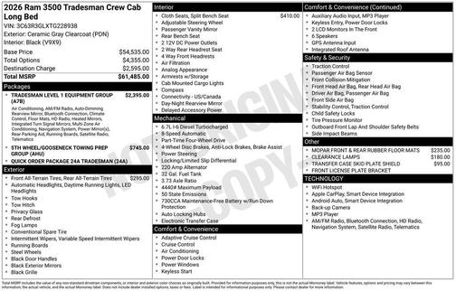 2026 RAM 3500 Tradesman