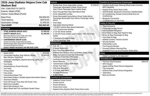 2026 Jeep Gladiator Mojave