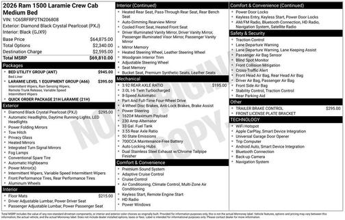 2026 RAM 1500 Laramie