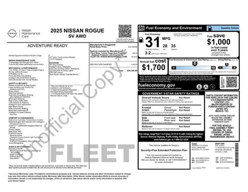 Deep Ocean Blue 2025 Nissan Rogue SV